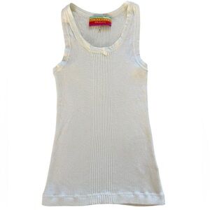 Trina Turk 25 th Anniversary 100% Cotton White tank size S